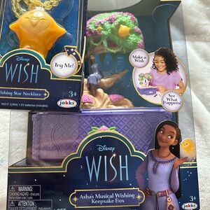Set of 2 from Disney Wish - A Wishing Star Necklace Asha’s Musical Wishing Box!!